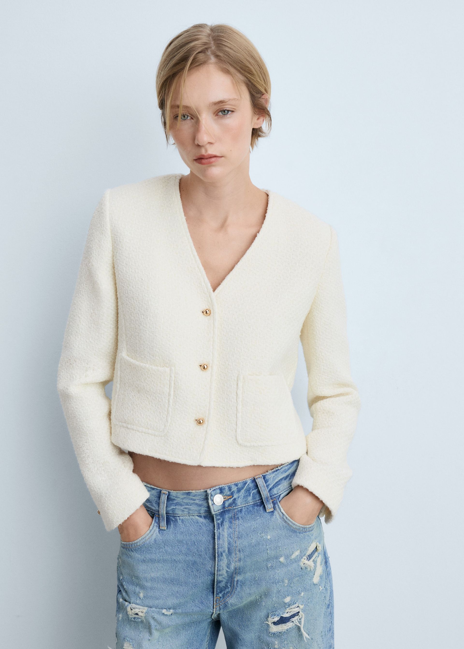 Mathilde Jacket - Tweed French Blue