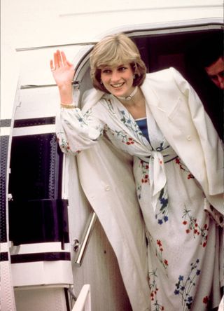 Princess Diana before embarking on her honeymoon