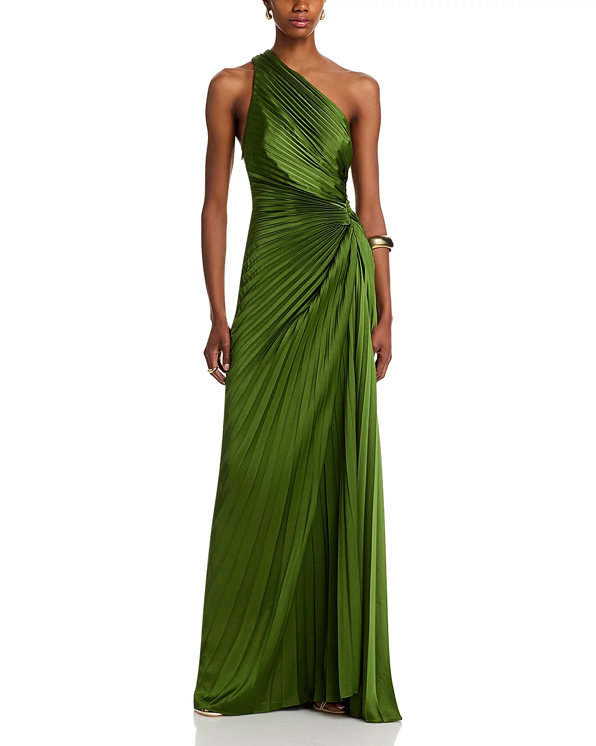 Lara Pleated One Shoulder Gown