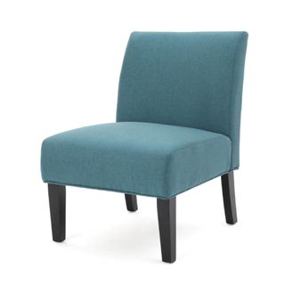 Christopher Knight Home Kassi Contemporary Fabric Slipper Accent Chair in blue