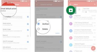 Gmail default action Android