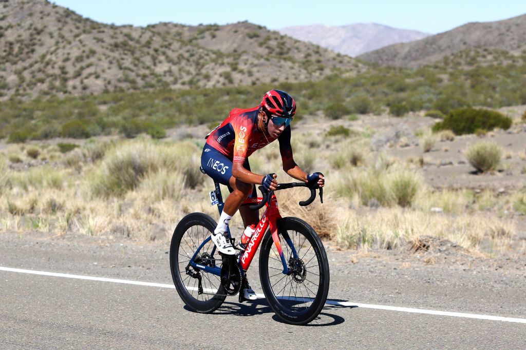 SAN JUAN ARGENTINA JANUARY 25 Egan Arley Bernal Gomez of Colombia and INEOS Grenadiers competes during the 39th Vuelta a San Juan International 2023 Stage 4 a 1965km stage from Autodrmo de Villicum to Barreal VueltaSJ2023 on January 25 2023 in San Juan Argentina Photo by Maximiliano BlancoGetty Images