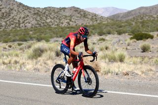 Egan Bernal in action at the Vuelta a San Juan in January