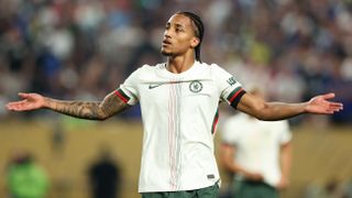 Joao Pedro #20 of Chelsea FC acknowledges the crowd following the FIFA Club World Cup 2025 quarter final match