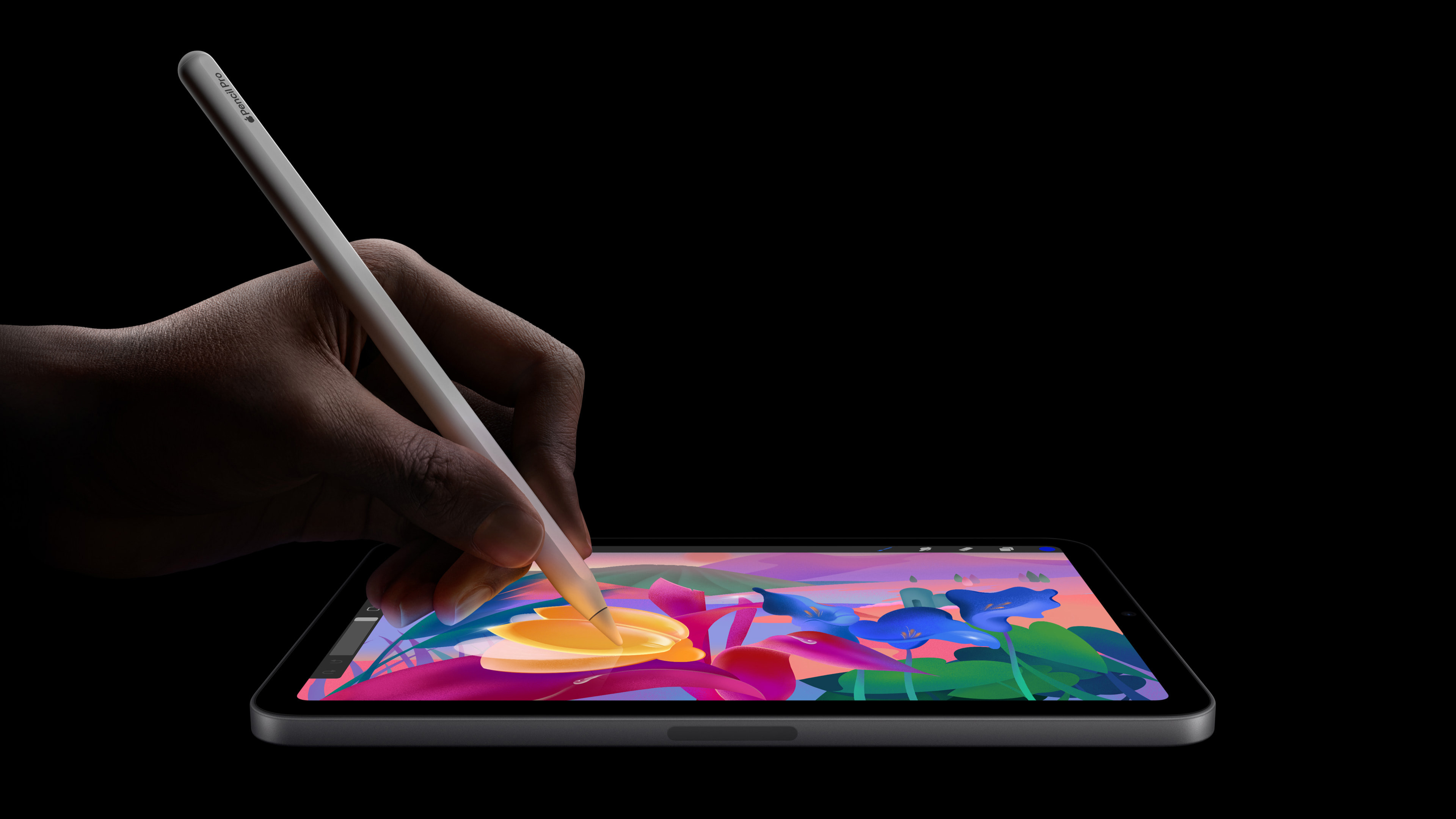 Gambar praktis di iPad mini dengan Apple Pencil Pro