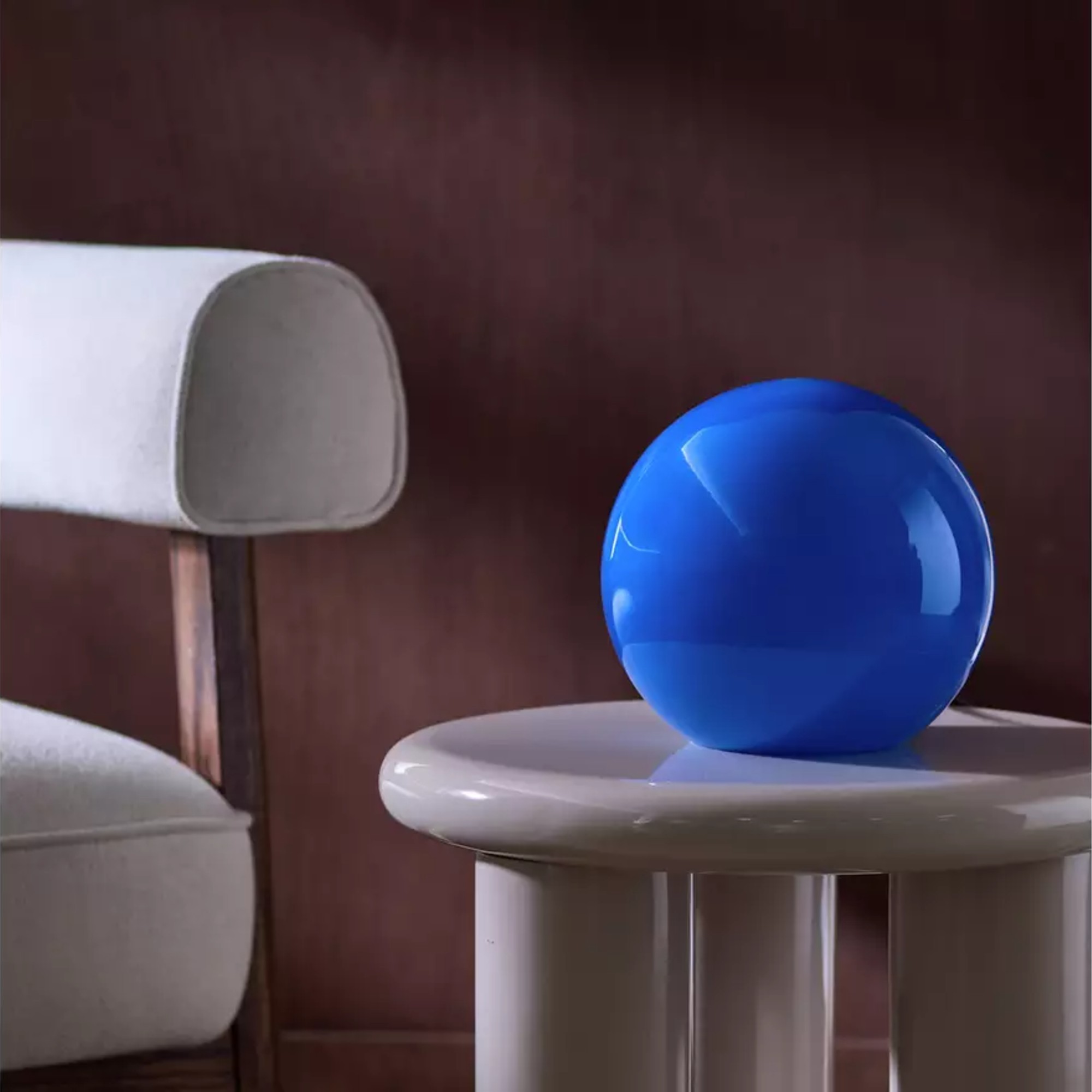 Habitat Caliban Globe Glass Table Lamp - Blue