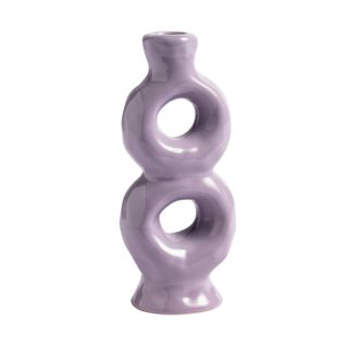 Purple curved candleholder
