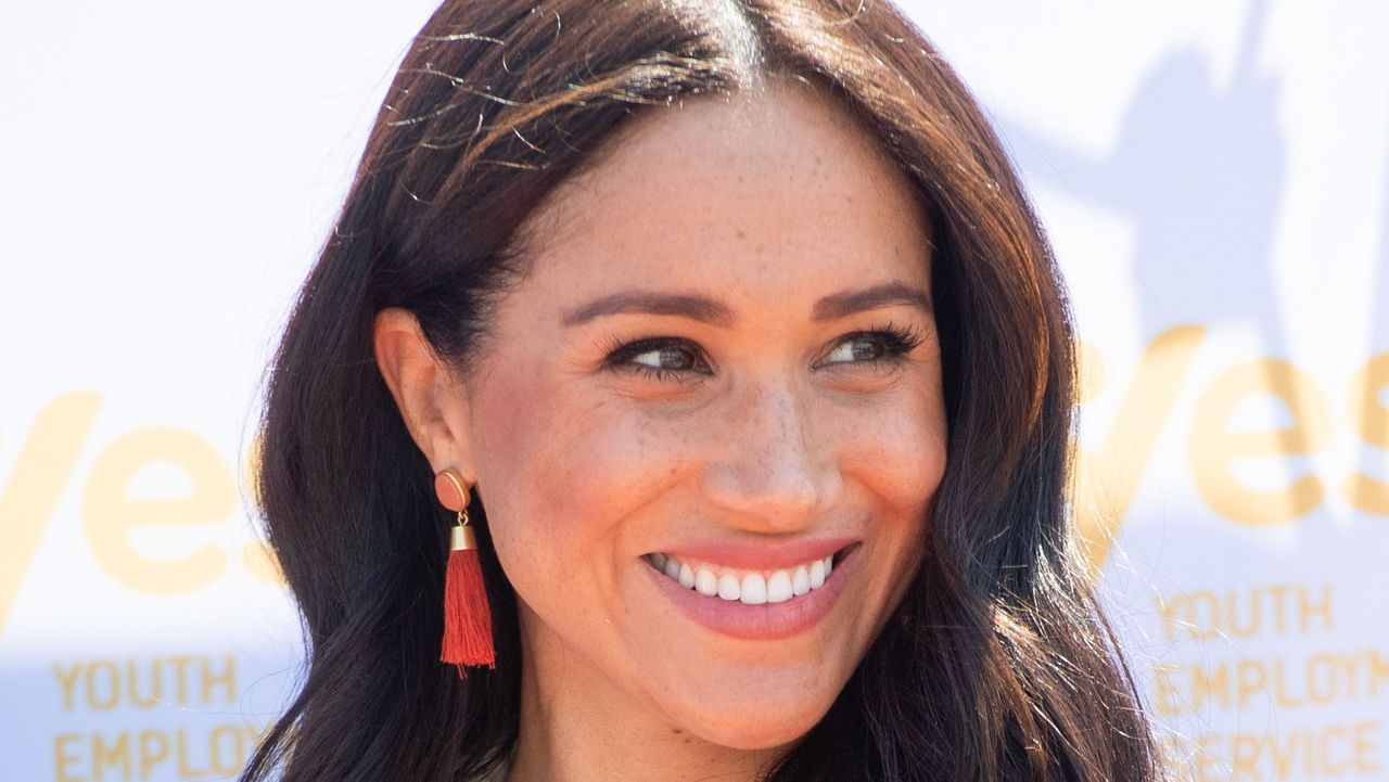 johannesburg, south africa october 02 uk out for 28 days meghan, duchess of sussex accompanied by prince harry, duke of sussex visit the tembisa township to learn about youth employment services during their royal tour of south africa on october 02, 2019 in johannesburg, south africa photo by poolsamir husseinwireimage