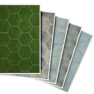 Green Porcelain Hexagon Tiles 