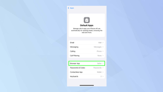 How to change the default browser on iPhone