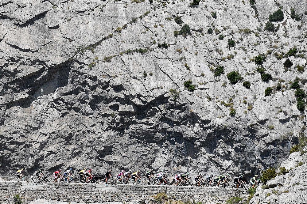 The peloton in action during stage 17 of the Tour de France.