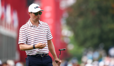 Ben Griffin lines up a putt