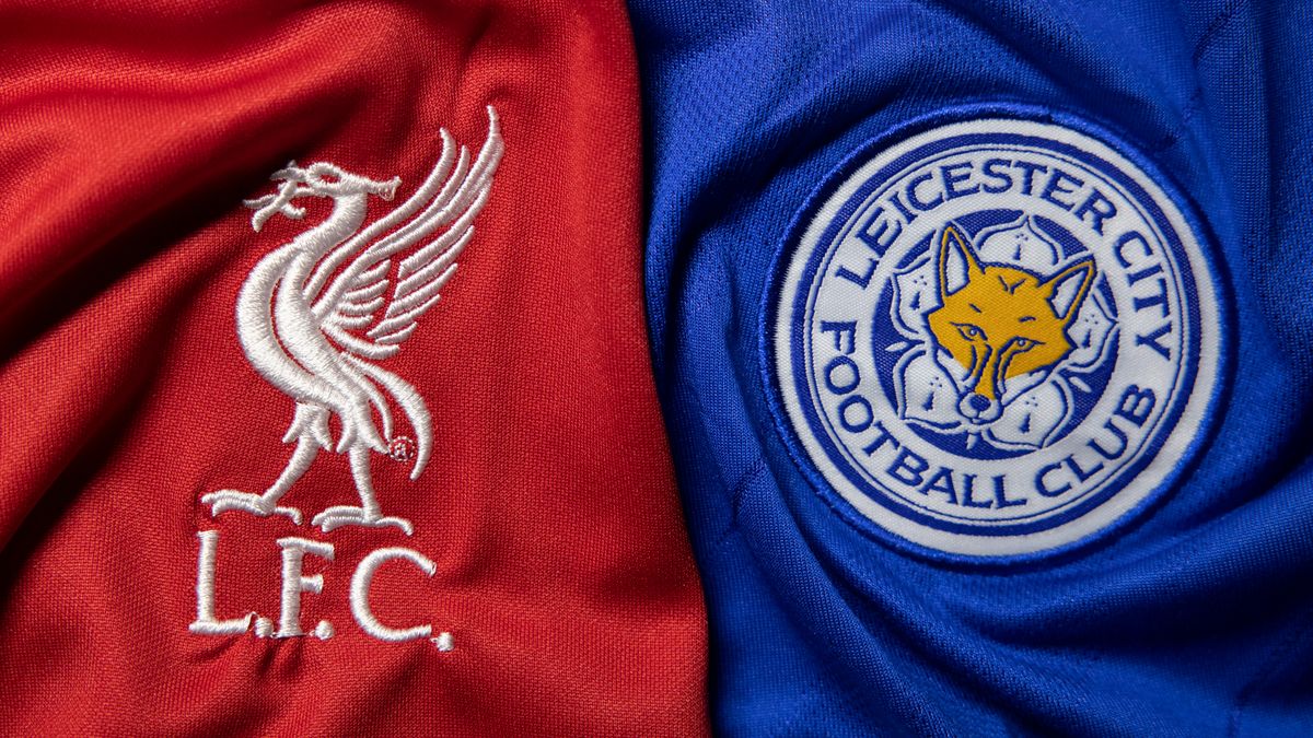 The Logo of Liverpool and Leicester City on Football Jerseys