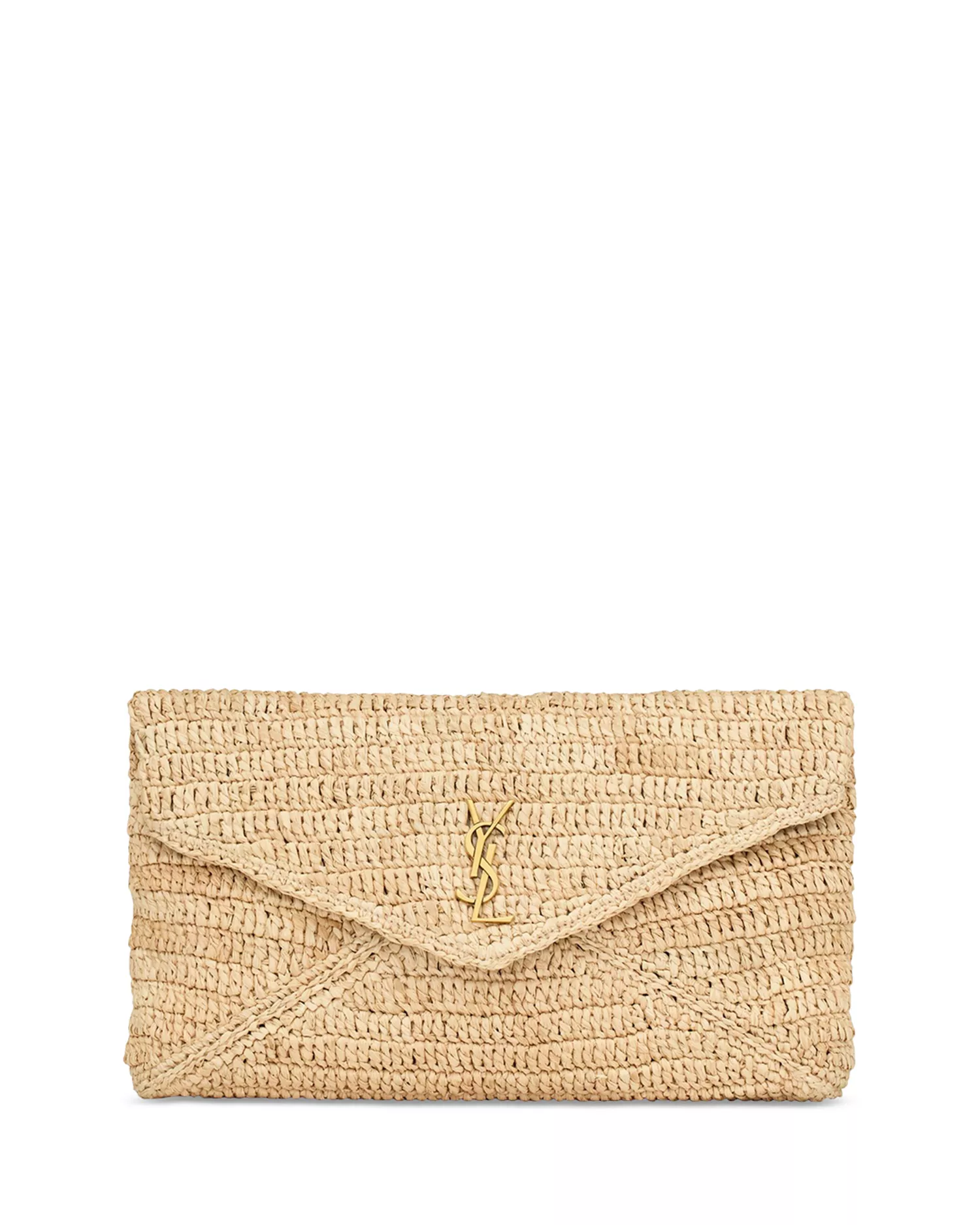 Cassandre Large Envelope Pouch in Raffia