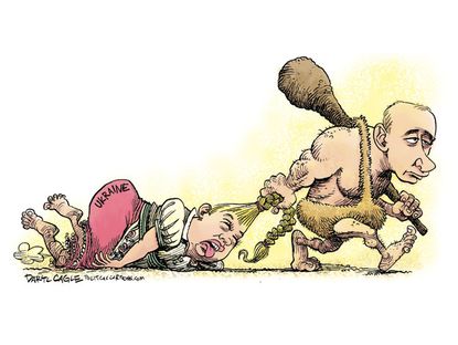 Political cartoon Putin Russia Ukraine
