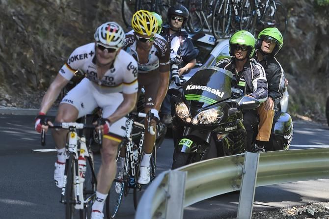 Andre Greipel finds that mountains are not his friend.