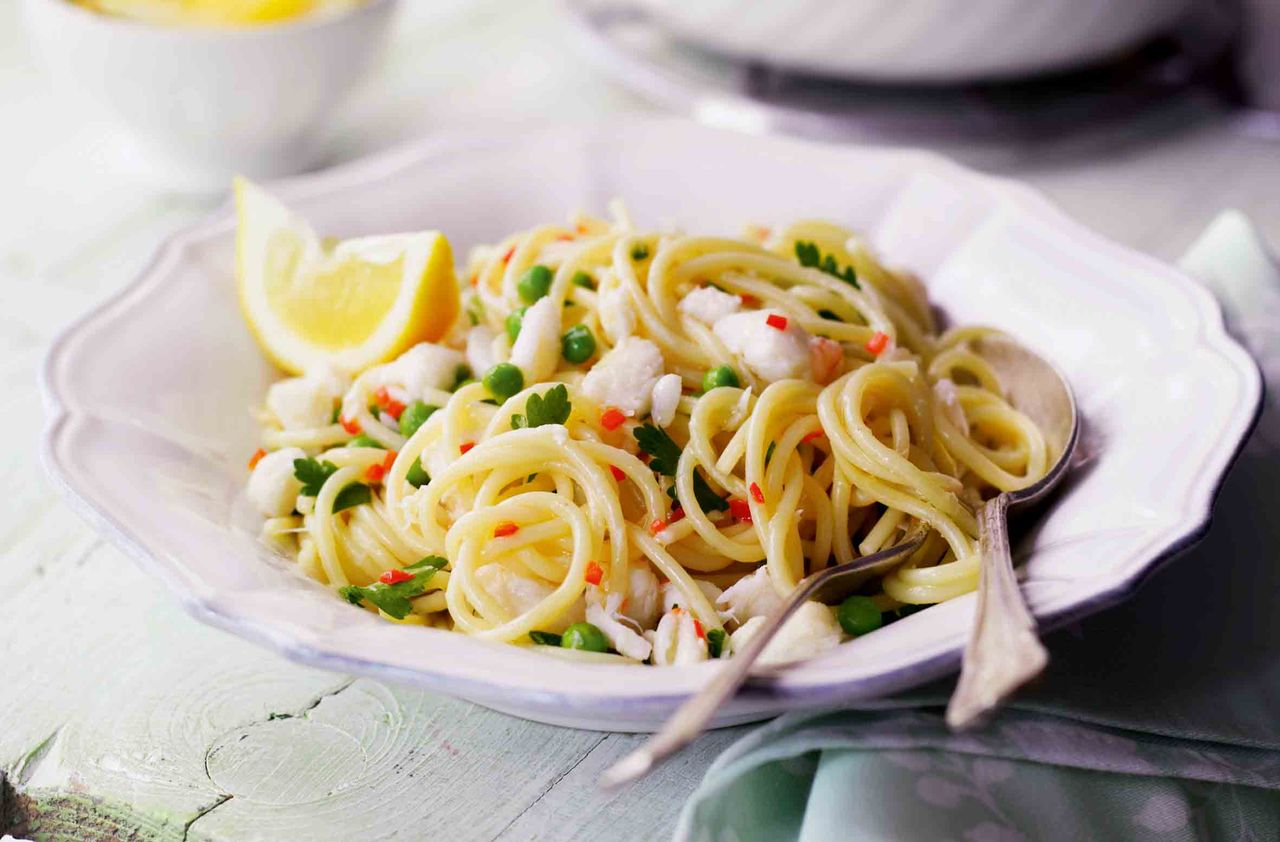 essentials magazine crab and chilli pasta