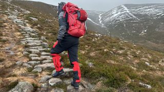 Salewa Ortles Edge boots on the trail