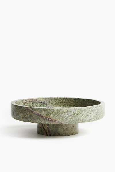 H&M Home Footed marble serving bowl