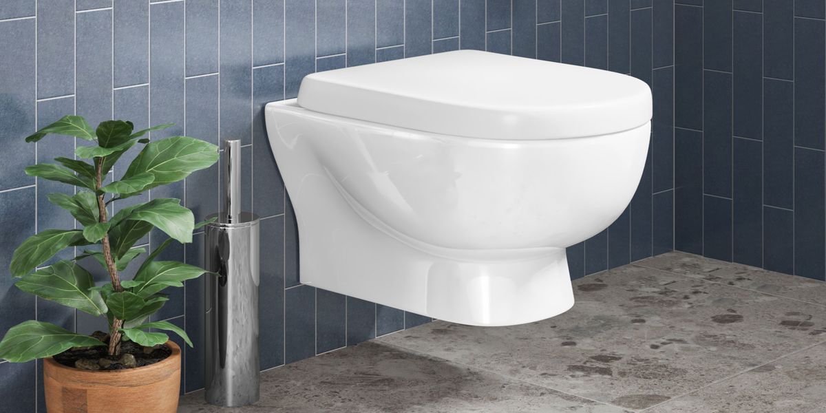 white wall hung toilet