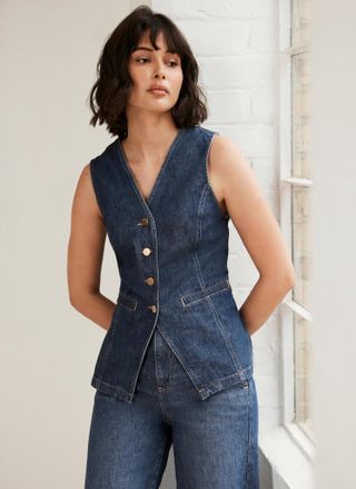 Blue Denim Waistcoat