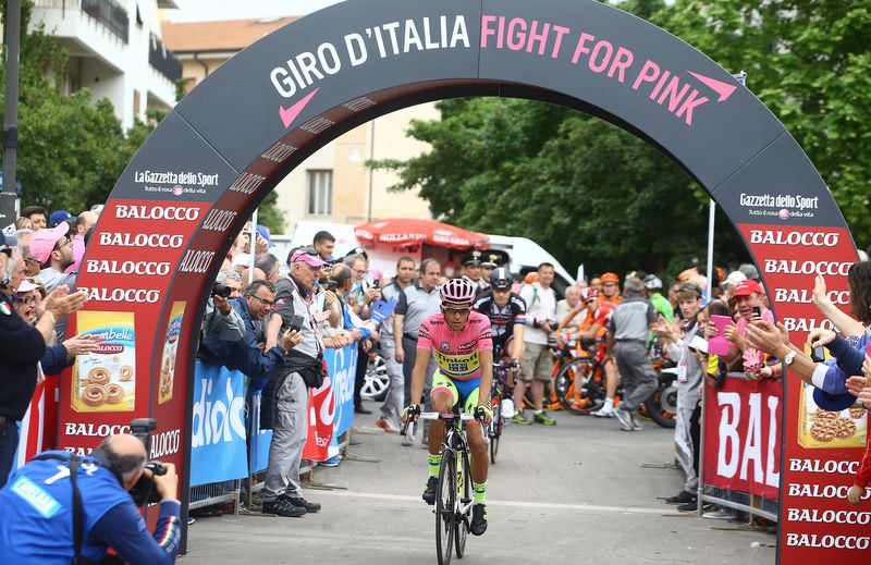 Alberto Contador fought for pink again today