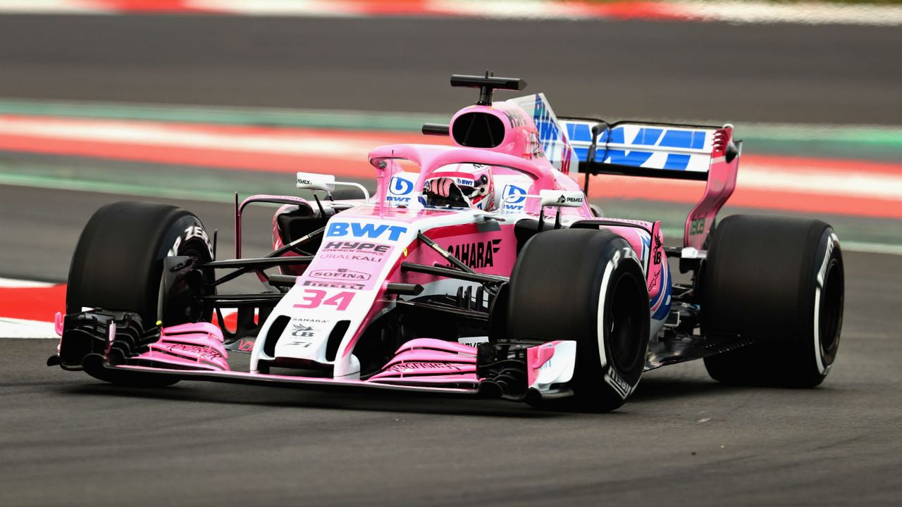 Force India VJM11 car launch 2018 testing Barcelona