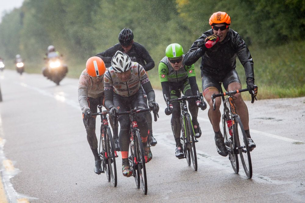 The break gets established as the rain comes in