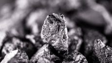 a pile of silvery niobium, a rare earth element 