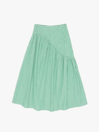 Maeve Midi Skirt - Green Stripe