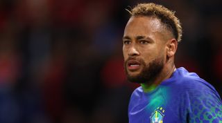 Brazil forward Neymar during the international friendly match between Brazil and Tunisia on 27 September, 2022 at the Parc des Princes, Paris, France