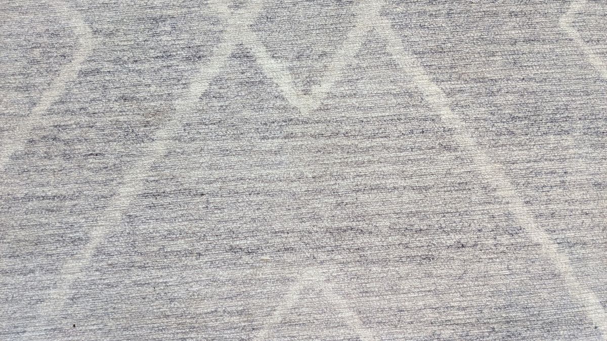 No dry tea or rice remaining on low-pile carpet after the vacuuming test