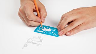 CP+B reflects its love of the analogue with this business card, which doubles as a stencil