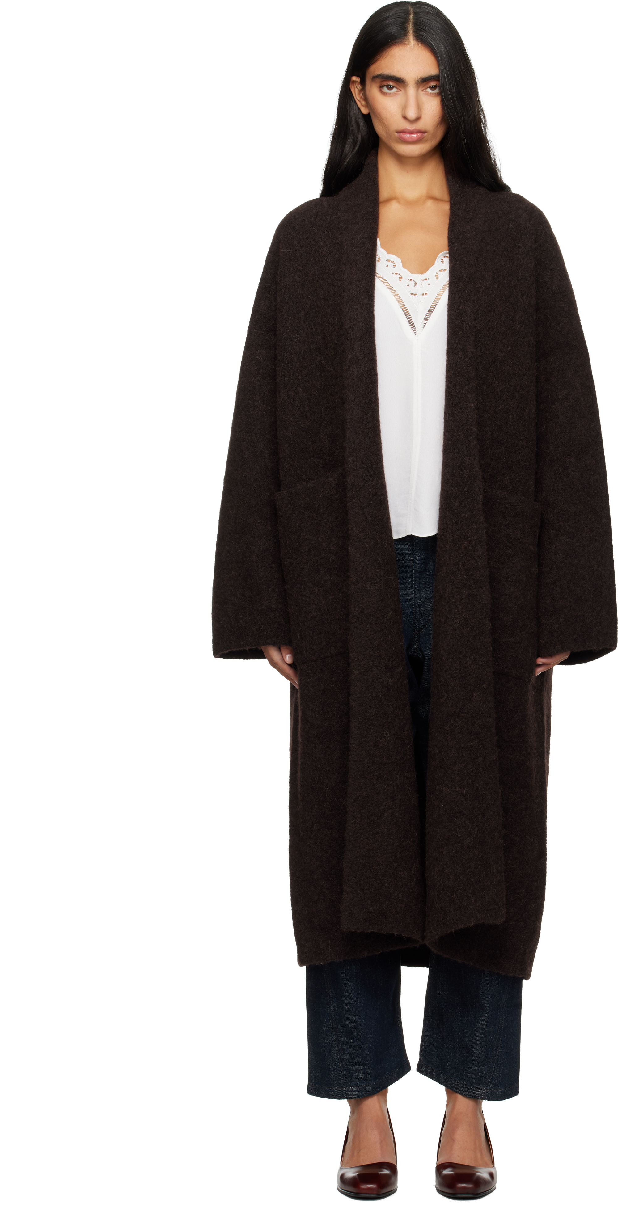 Brown Double Face Long Coat
