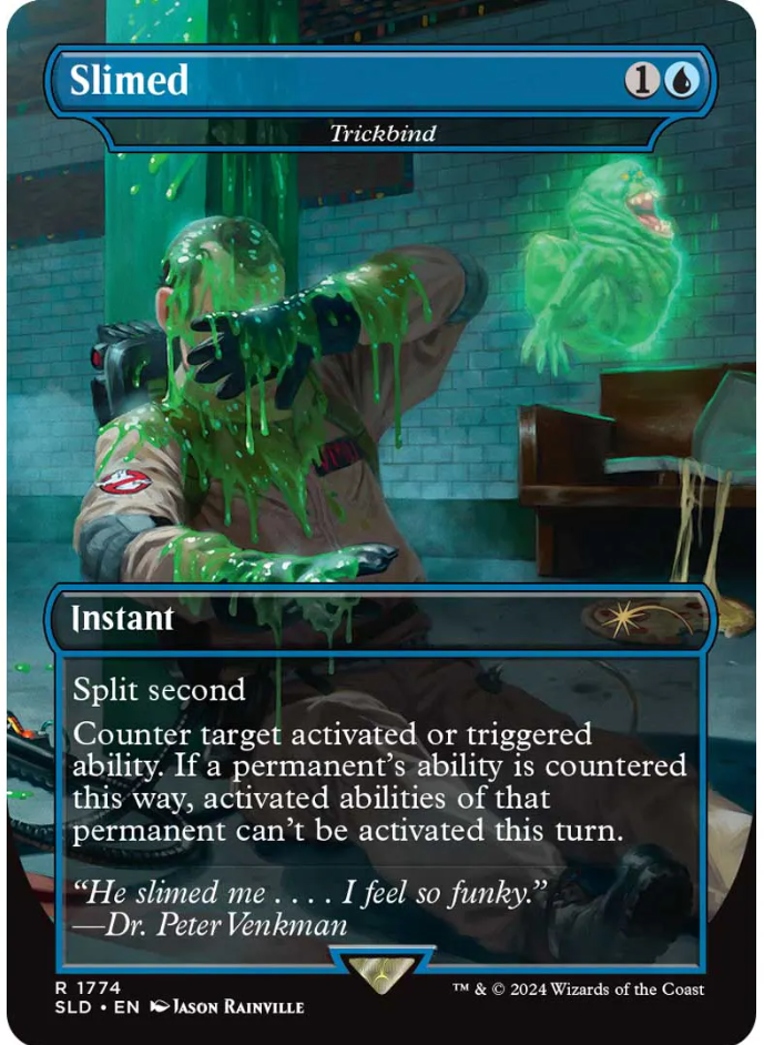 Magic: The Gathering pronto tendrá 5 cartas enteras dedicadas a Slimer, en caso de que quieras infundir miedo en el corazón de tu tienda de juegos local.