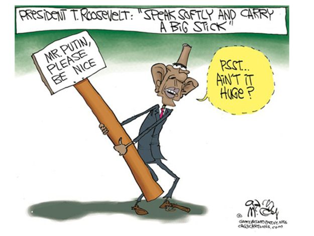 Political cartoon Russia Obama Putin