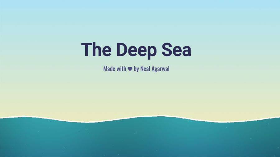 Visualisation - The Deep Sea