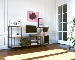 La Boite Concept furniture showcasing audio equipment and a record player