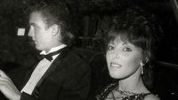 Musician Pat Benatar and husband Neil Giraldo leaving 24th Annual Grammy Awards on February 24, 1982