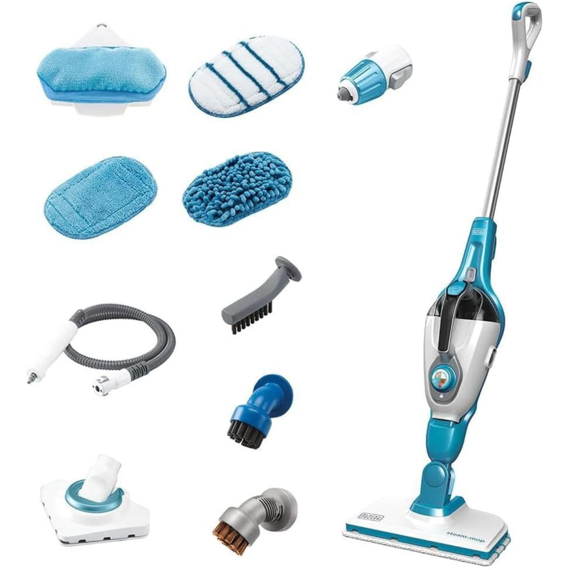Black &amp;amp; Decker steam cleaner with attachments