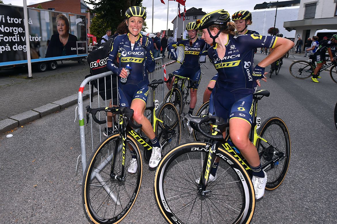 Orica Scott on stage 1 of the Ladies Tour of Norway