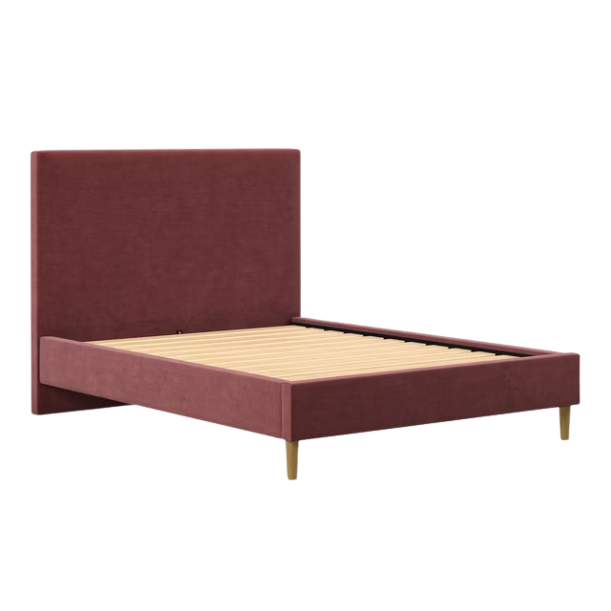 John Lewis, Dee Upholstered Bed Frame in Relaxed Chenille Rose