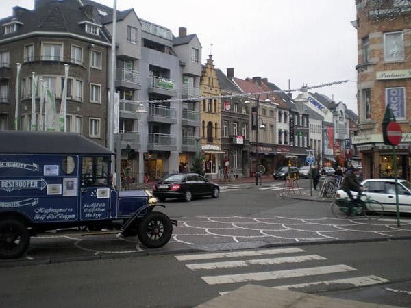 Downtown Izegem, Belgium.
