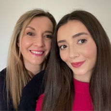 Beauty writer Dionne Brighton with her mother