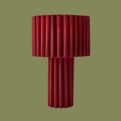 SO&#039;HOME, Lucinda Colour Drench Ribbed Full Fabric Table Lamp