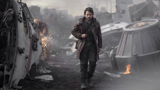 Cassian Andor walks through a scrapyard in his self-titled Star Wars show, one of the best Disney Plus shows around