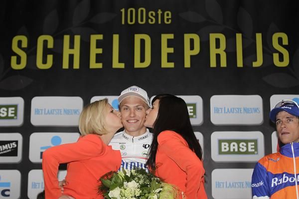 Marcel Kittel (Argos-Shimano) on the podium