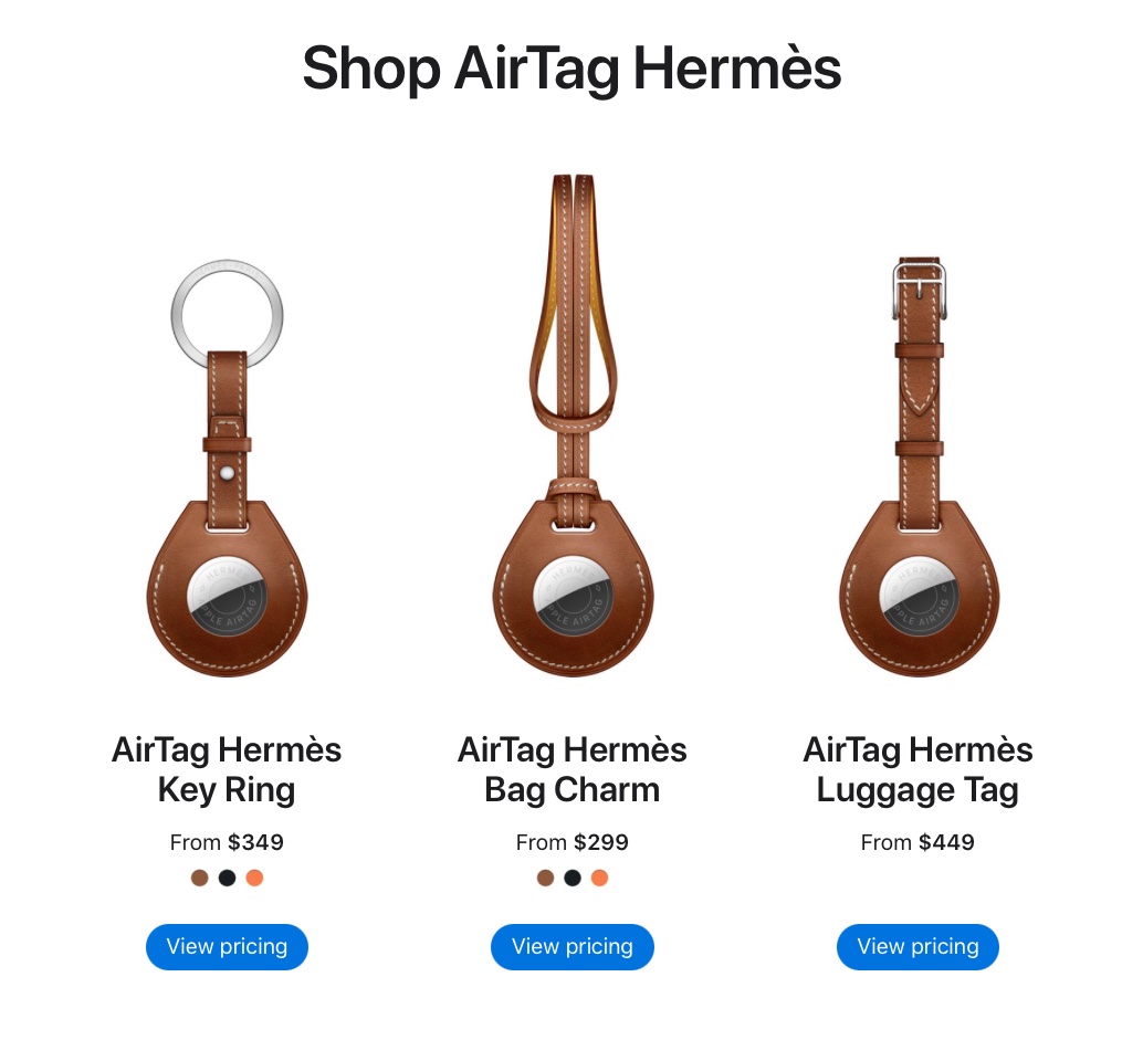 Apple AirTag Hermès luggage tag