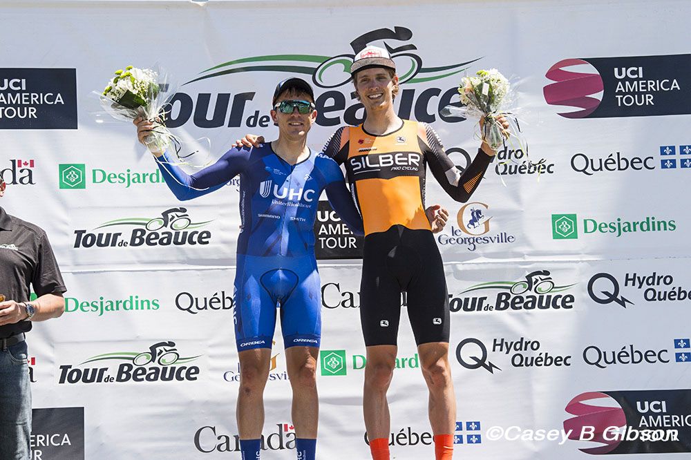 Stage podium: Serghei Tvetcov, Adam Roberge, (Absent Svein Tuft)