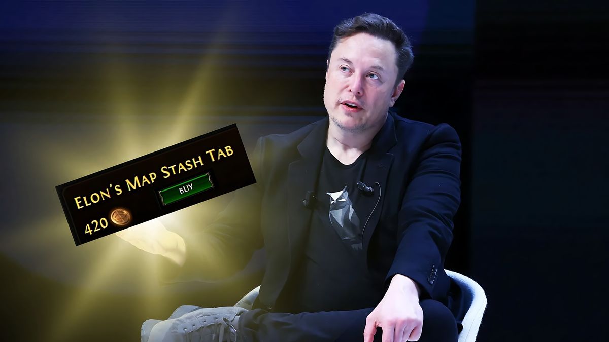 Elon Musk holding &#039;Elon&#039;s Map Stash Tab&#039;